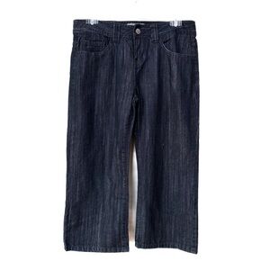 Tex By Max Azria Casual Dark Denim Capri Crop Pants Jeans